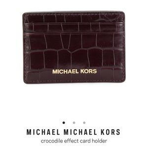 New! MICHAEL KORS
crocodile effect card holder